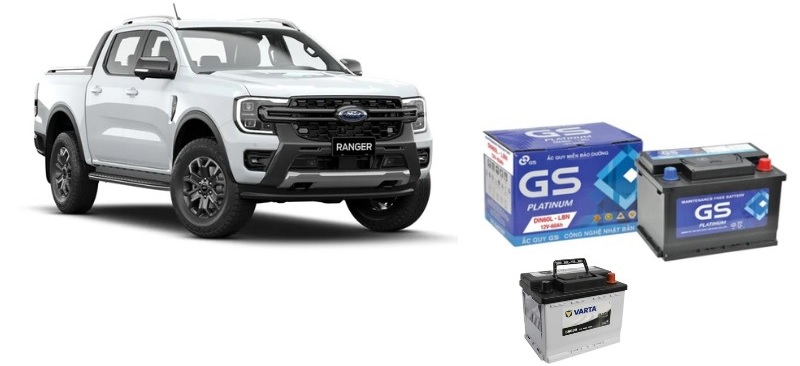 ắc quy Ford ranger tại Bà Rịa